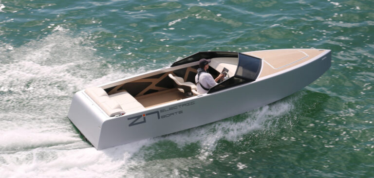 Zin Boats electric speedboat