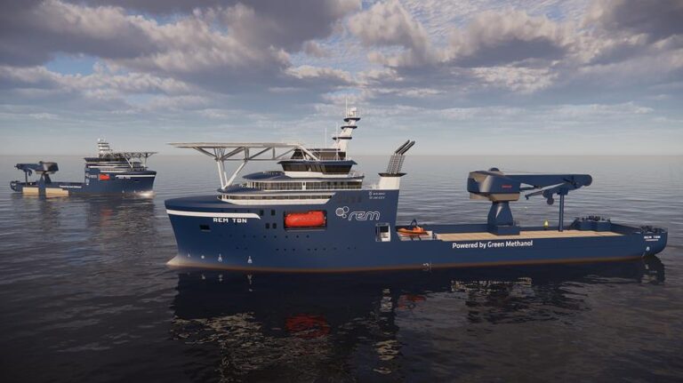 The new ESCV will run on green methanol and batteries and will be the first vessel to perform heavy construction work in both offshore wind and subsea with net zero emissions.