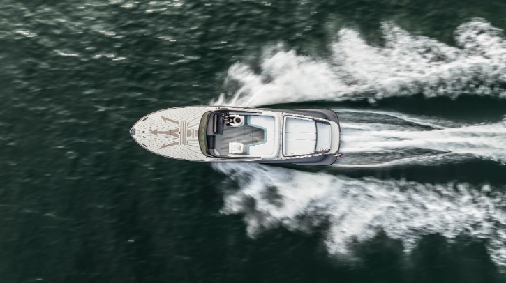 Maserati partnered with Vita Power to create Tridente, a luxury all-electric powerboat.