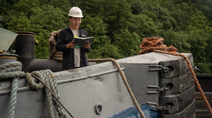 Amogy hosted a traditional renaming ceremony for the retrofitted, ammonia-fuelled NH3 Kraken, officially welcoming the vessel to water. The tugboat is set to complete its maiden voyage on a tributary of the Hudson River in late summer.