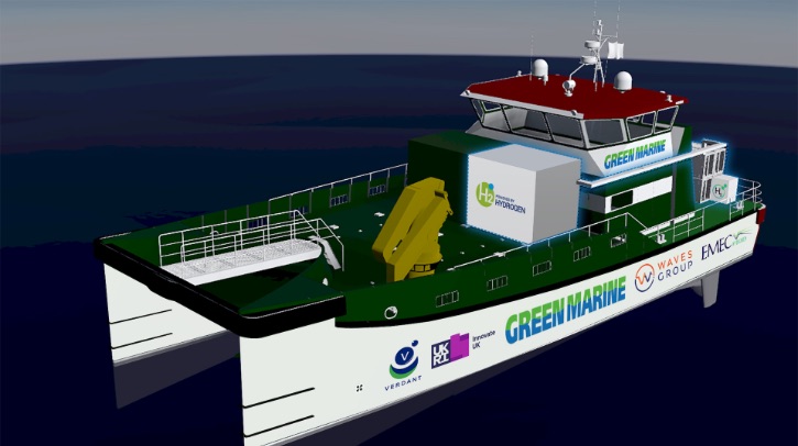 RINA has granted approval in principle (AiP) to Green Marine UK’s maritime initiative aiming to retrofit crew transfer vessels (CTVs) with hydrogen, fuel cells and batteries – to cut emissions while servicing offshore wind farms.