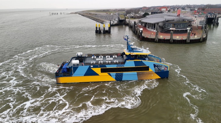 Reederei Norden-Frisia has received its first all-electric catamaran (E-Kat).