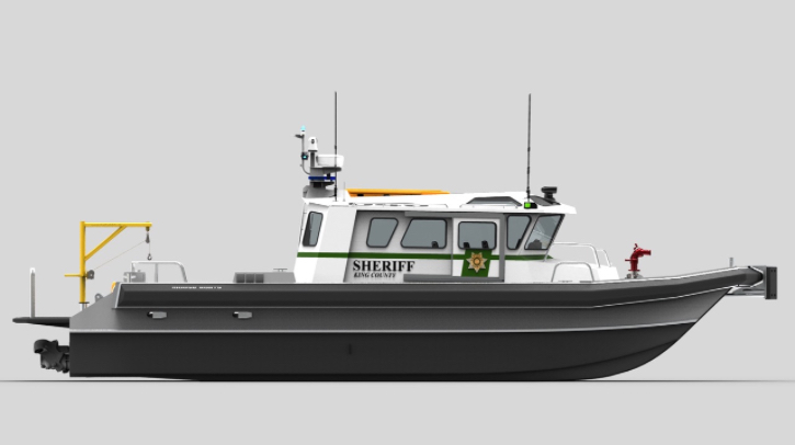 The King County Sheriff’s Office Marine Division in Seattle, Washington, has selected aluminum vessel builder Moose Boats to build a custom diesel-electric hybrid patrol boat.