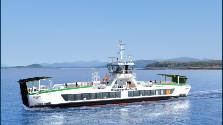 Construction of seven CMAL electric ferries underway after steel cutting ceremony.