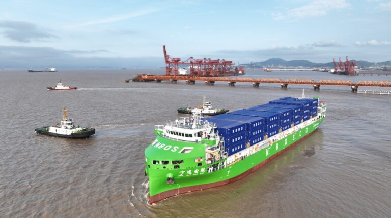 China tests first all‑electric container ship, said to be world’s largest.