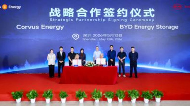 Corvus Energy and BYD Energy Storage sign agreement on maritime battery development.