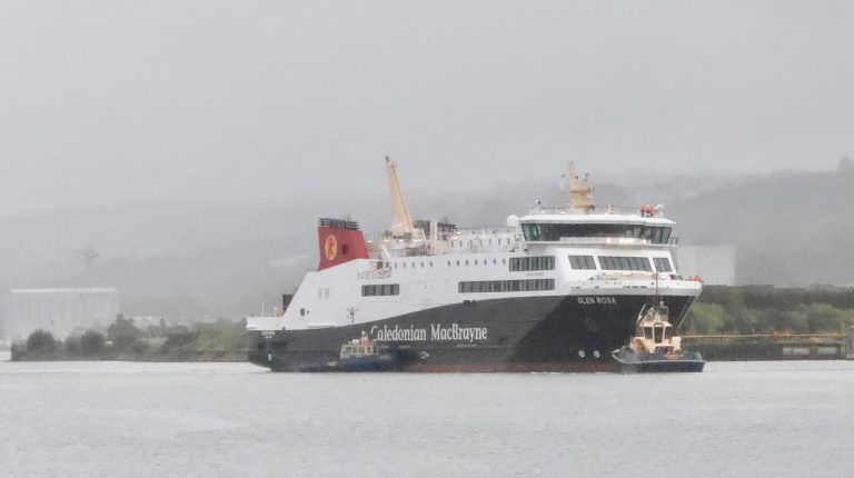 MV Glen Rosa relocates to Inchgreen Marine Park as Ferguson Marine yard upgrade begins MV Glen Rosa relocates to Inchgreen Marine Park as Ferguson Marine yard upgrade begins.
