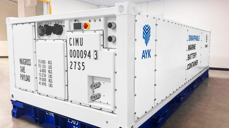 AYK Energy to launch swappable marine battery container AYK Energy to unveil swappable marine battery container at SMM Hamburg.